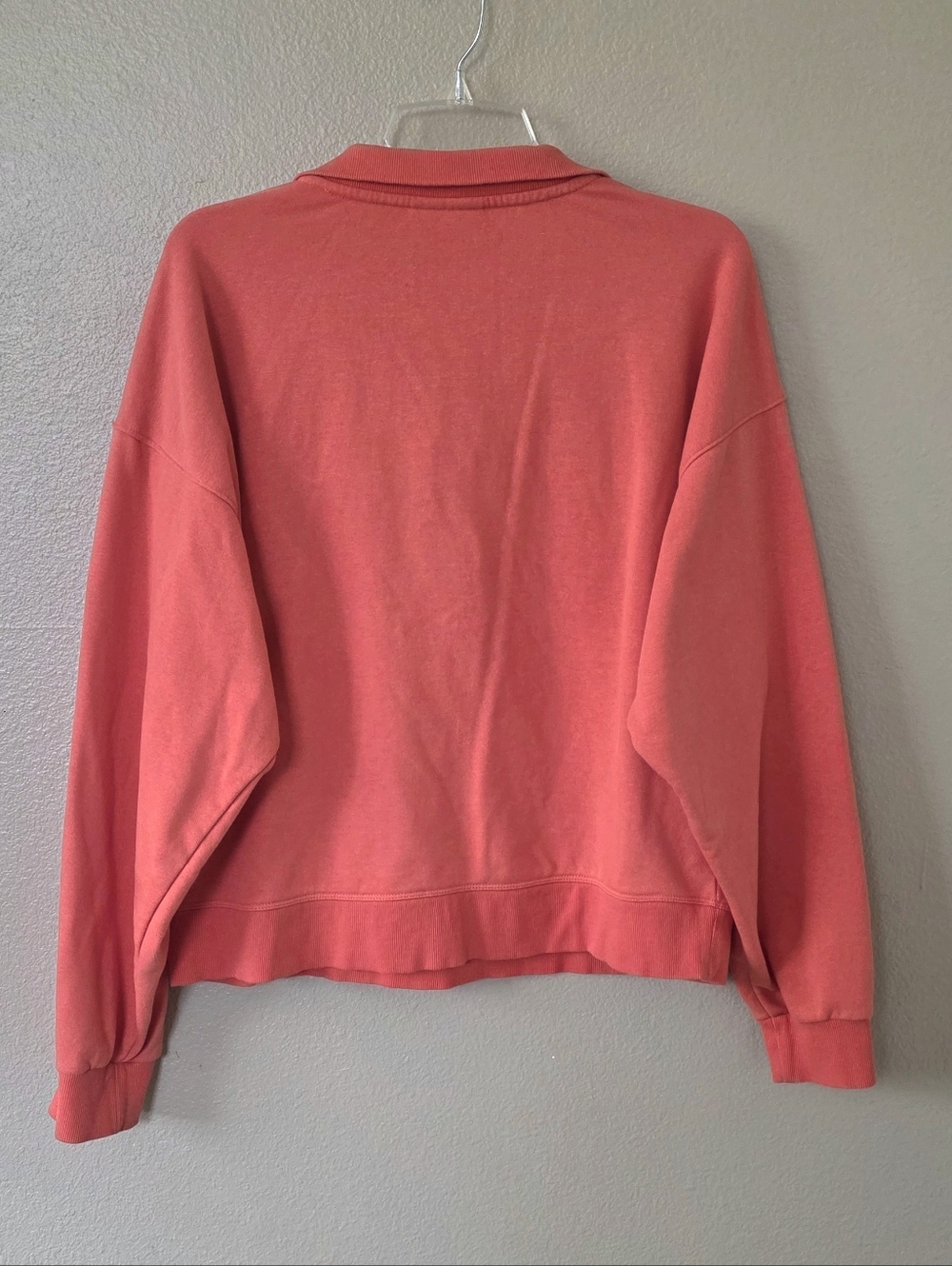 Champion Womens Coral Quarter Zip Pullover Sweatshirt - Size Large - Picture 5 of 6